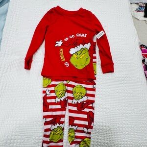 Grinch Kids Pajamas - Red and Green
